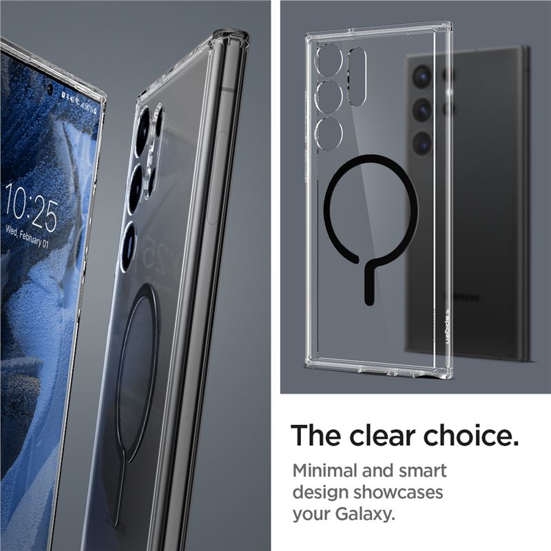 Spigen Ultra Hybrid OneTap MagSafe Ring, čierny - Samsung Galaxy S23 Ultra