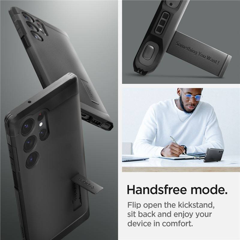 Spigen Tough Armor, čierny - Samsung Galaxy S23 Ultra