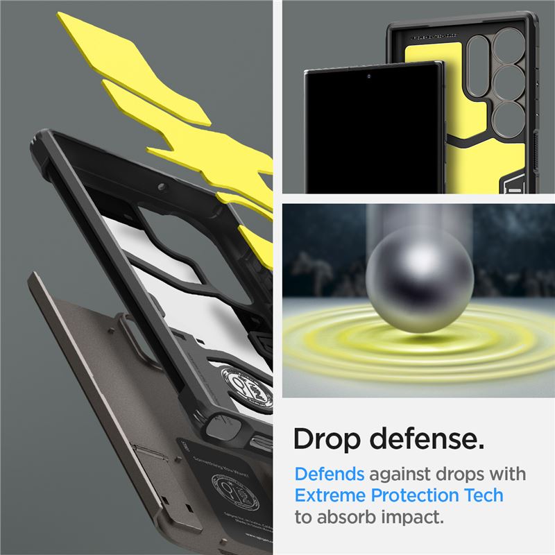 Spigen Tough Armor, gunmetal - Samsung Galaxy S23 Ultra