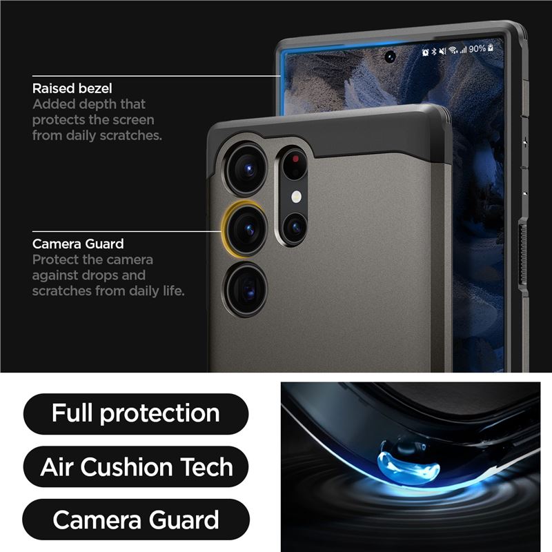Spigen Tough Armor, gunmetal - Samsung Galaxy S23 Ultra