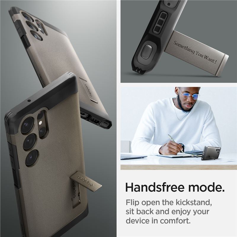 Spigen Tough Armor, gunmetal - Samsung Galaxy S23 Ultra