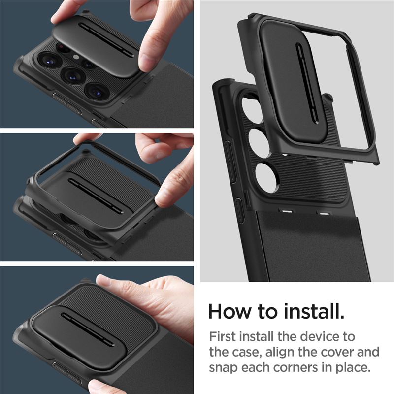 Spigen Optik Armor, black - Samsung Galaxy S23 Ultra