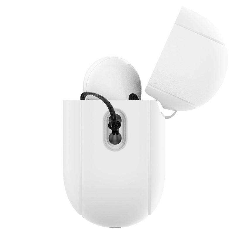Spigen Case Silicone Fit White + remienok Gray - AirPods Pro (2. generácia)