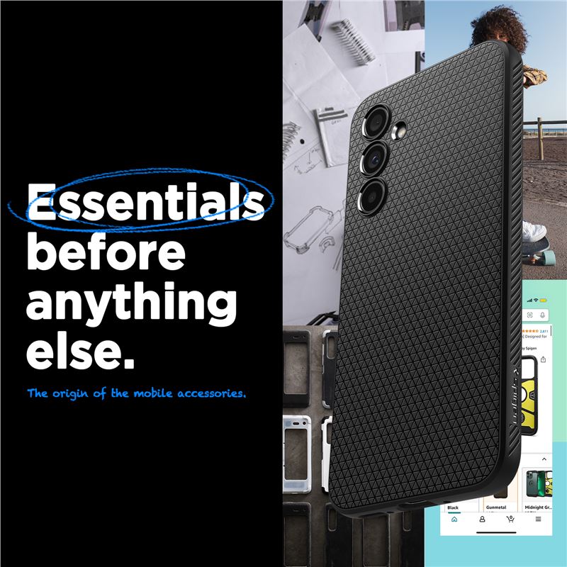 Spigen Liquid Air, čierny - Samsung Galaxy A54 5G