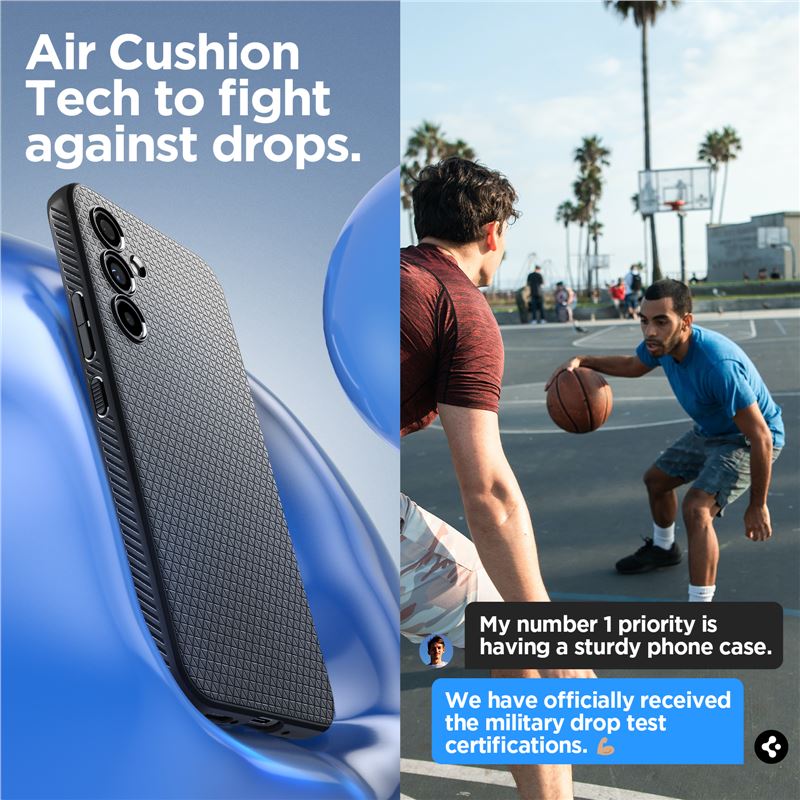 Spigen Liquid Air, čierny - Samsung Galaxy A54 5G