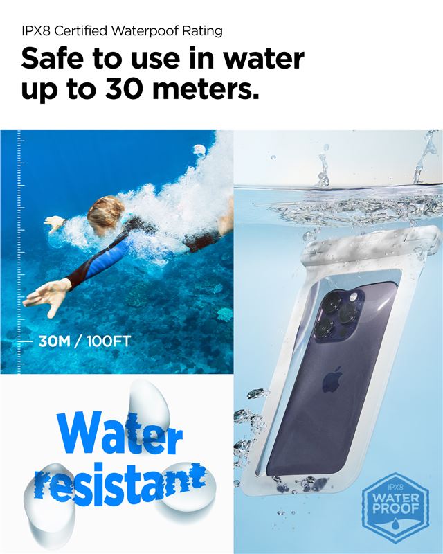Spigen Aqua Shield Waterproof Case A601 2 Pack, white