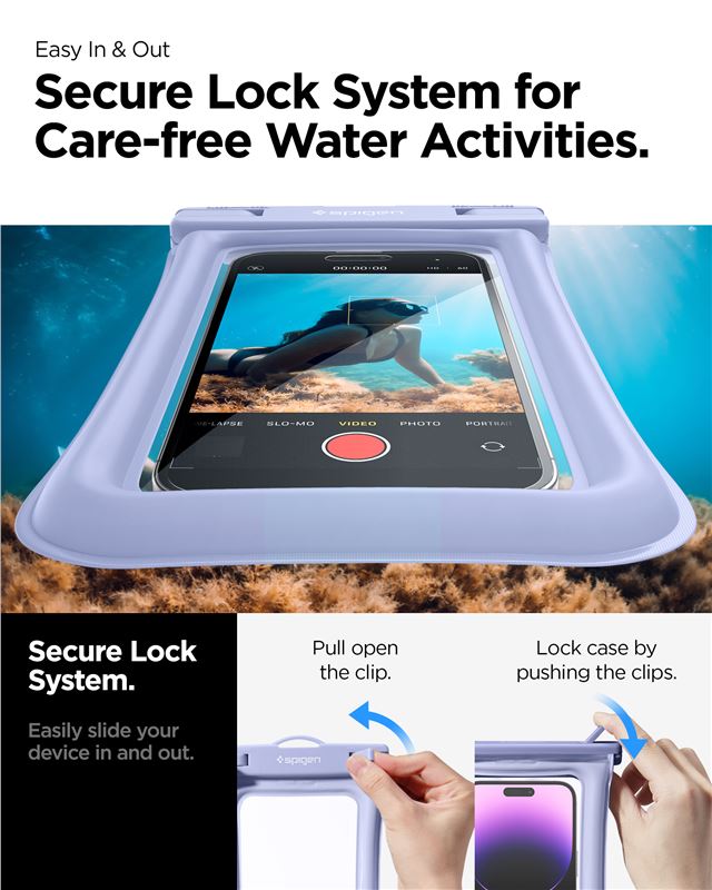 Spigen Aqua Shield Waterproof Floating Case A610 2 Pack, aqua blue