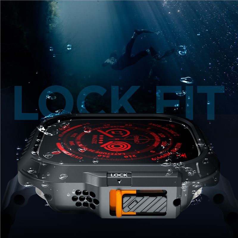 Spigen Lock Fit, čierny - Apple Watch Ultra 3/2/1