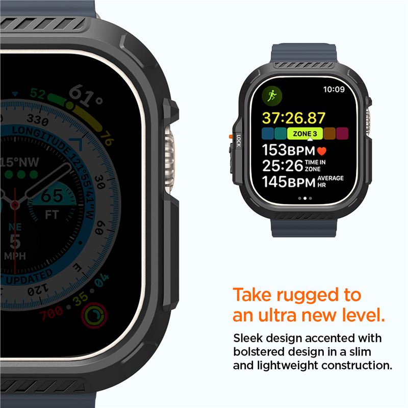 Spigen Lock Fit, čierny - Apple Watch Ultra 3/2/1