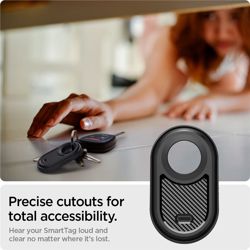 Spigen Rugged Armor, black - Samsung Galaxy Smart Tag 2 2023