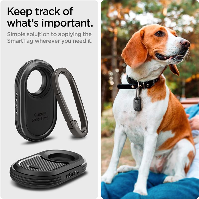 Spigen Rugged Armor, black - Samsung Galaxy Smart Tag 2 2023