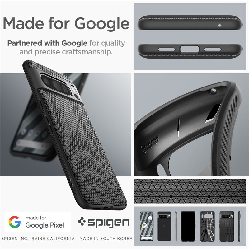 Spigen Liquid Air, matte black - Google Pixel 8 Pro