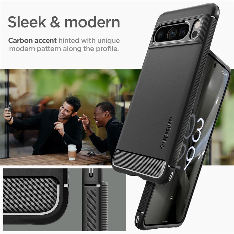 Spigen Rugged Armor, matte black - Google Pixel 8 Pro