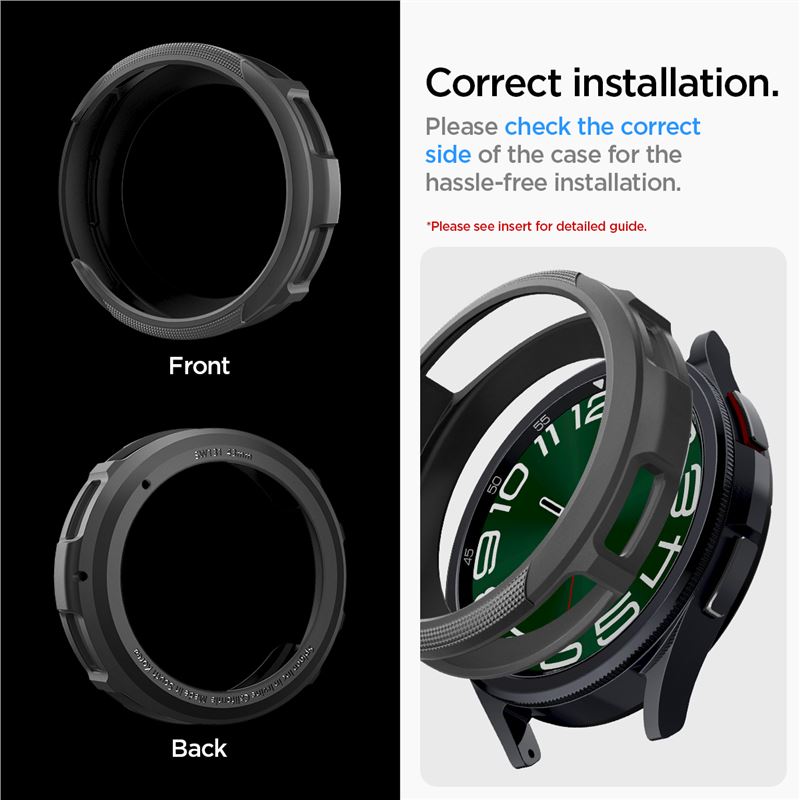 Spigen Liquid Air, matte black - Samsung Galaxy Watch6 Classic 43mm