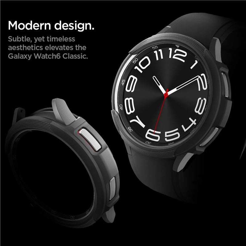 Spigen Liquid Air, matte black - Samsung Galaxy Watch6 Classic 43mm