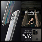 Spigen Crystal Hybrid, crystal clear - iPhone 15 Pro Max