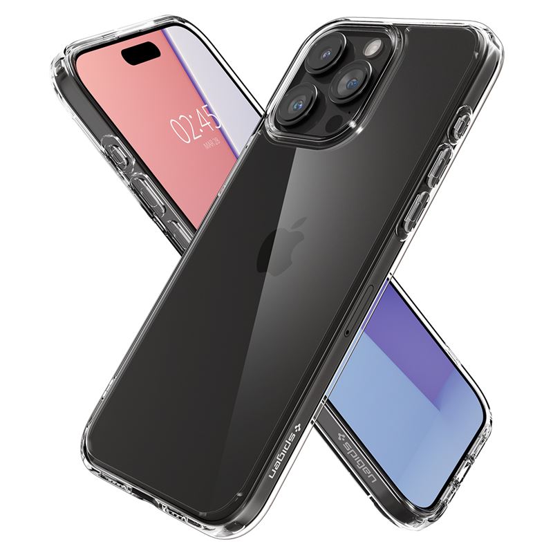 Spigen Crystal Hybrid, crystal clear - iPhone 15 Pro Max
