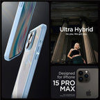 Spigen Crystal Hybrid, sierra blue - iPhone 15 Pro Max