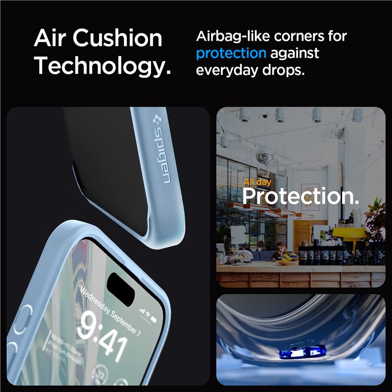 Spigen Crystal Hybrid, sierra blue - iPhone 15 Pro Max