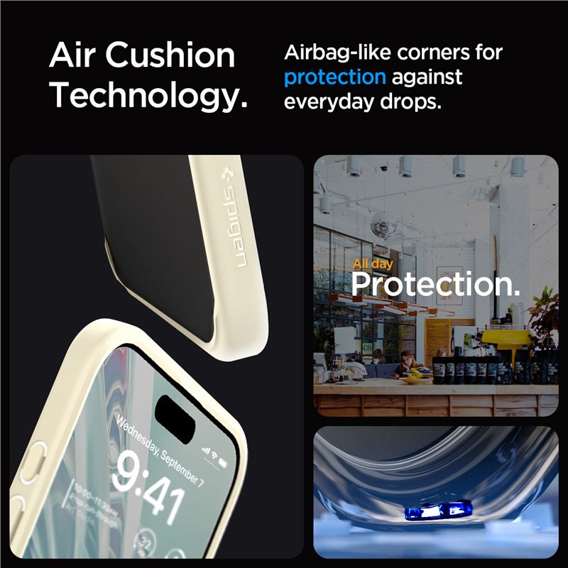 Spigen Crystal Hybrid, mute beige - iPhone 15 Pro Max