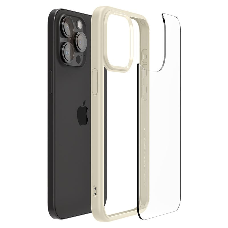 Spigen Crystal Hybrid, mute beige - iPhone 15 Pro Max