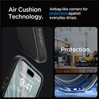 Spigen Crystal Hybrid, matte black - iPhone 15 Pro Max