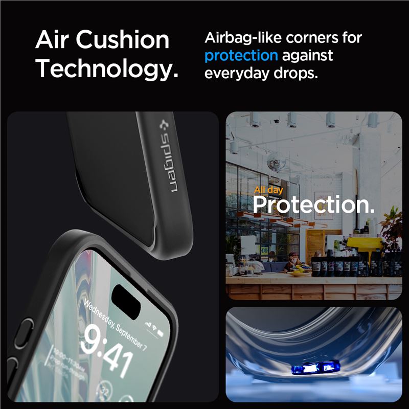 Air Cushion technology protects against drops