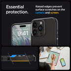 Spigen Crystal Hybrid, matte black - iPhone 15 Pro Max