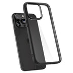 Spigen Crystal Hybrid, matte black - iPhone 15 Pro Max