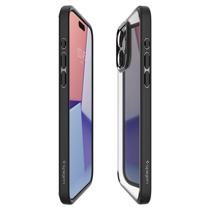 Spigen Crystal Hybrid, matte black - iPhone 15 Pro Max