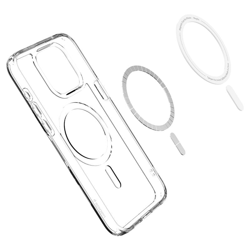 Spigen Crystal Hybrid MagSafe, white - iPhone 15 Pro Max