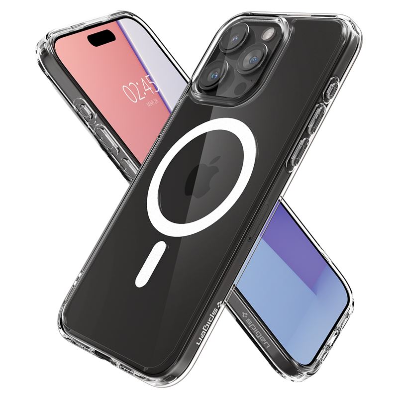 Spigen Crystal Hybrid MagSafe, white - iPhone 15 Pro Max