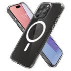 Spigen Crystal Hybrid MagSafe, white - iPhone 15 Pro Max