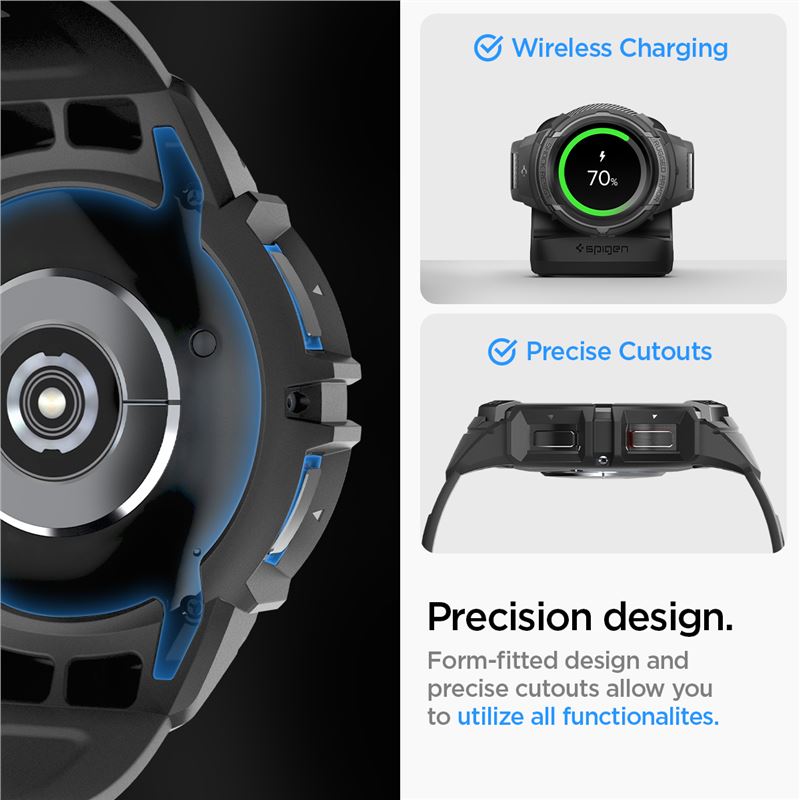 Spigen Rugged Armor Pro, black - Samsung Galaxy Watch6 Classic 47mm