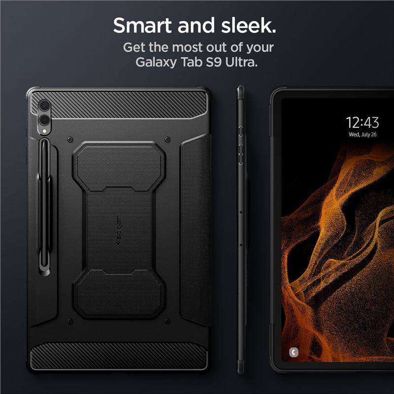 Spigen Rugged Armor Pro, black - Samsung Galaxy Tab S10/S9/S8 Ultra