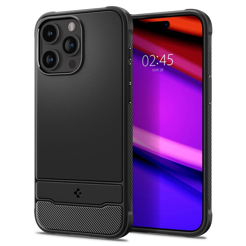 Spigen Rugged Armor MagSafe, matte black - iPhone 15 Pro Max