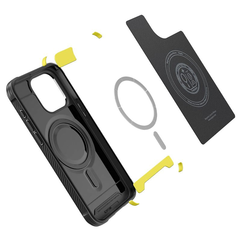 Spigen Rugged Armor MagSafe, matte black - iPhone 15 Pro Max