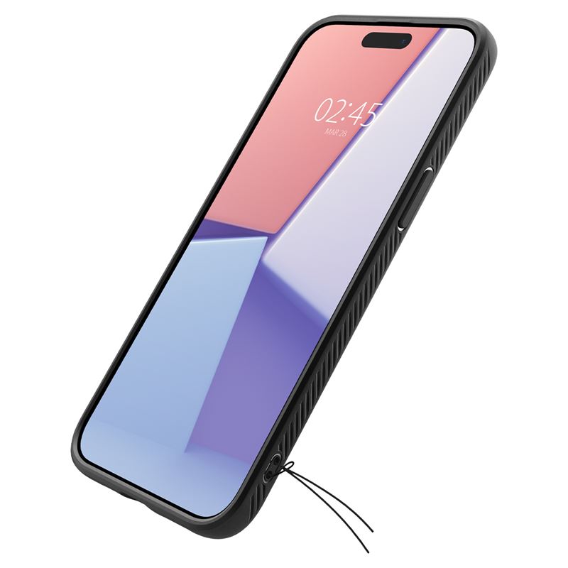 Spigen Liquid Air, matte black - iPhone 15 Pro Max