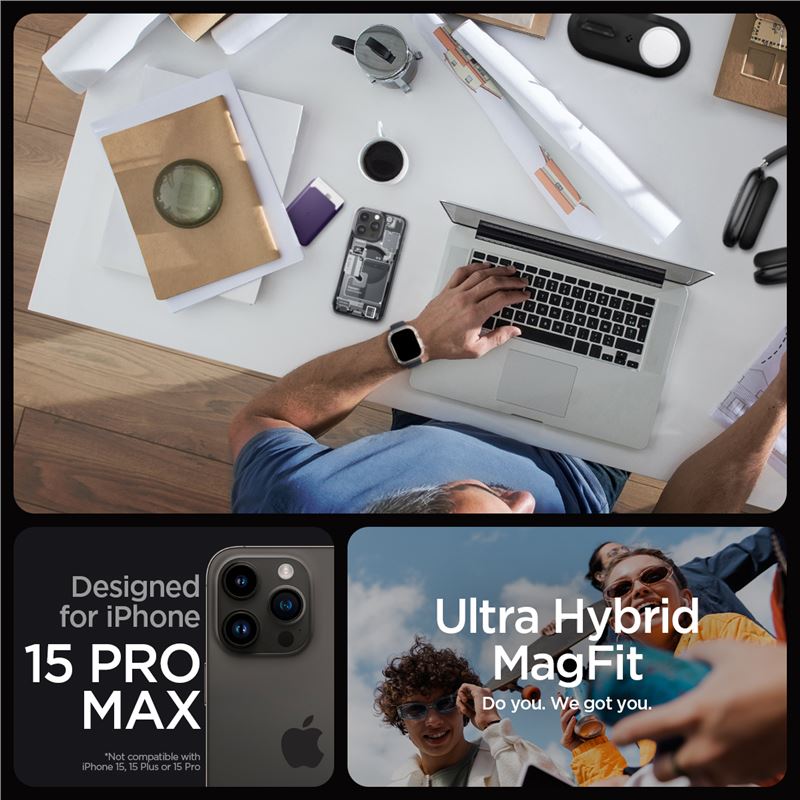 Spigen Ultra Hybrid MagSafe, zero one - iPhone 15 Pro Max