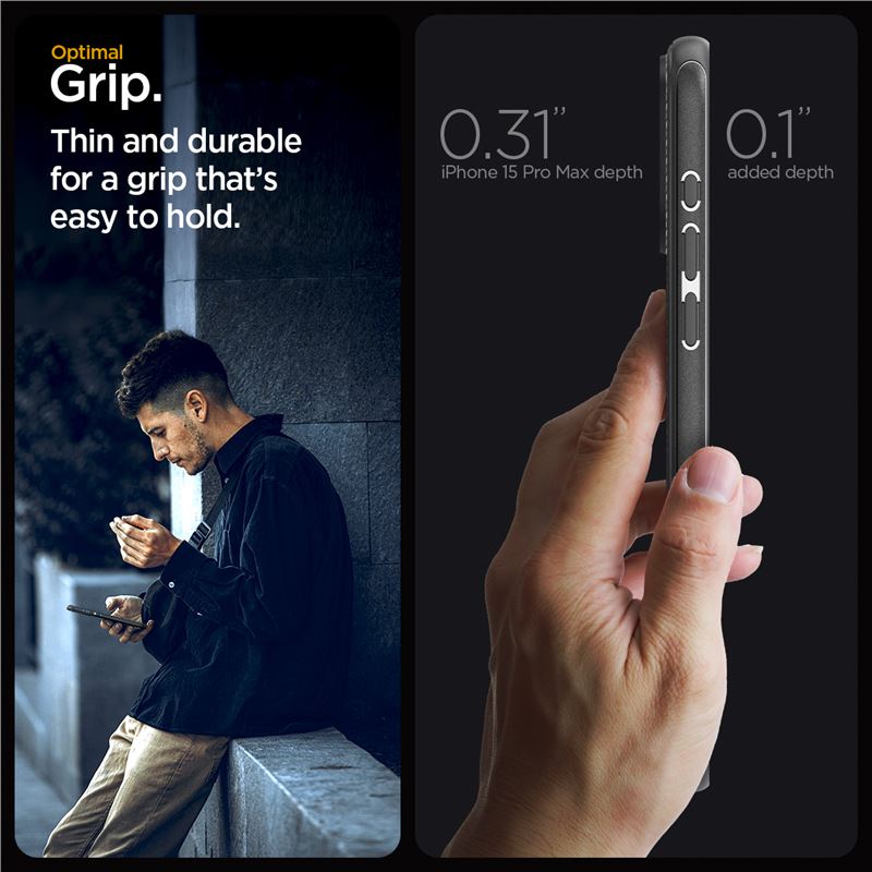 Spigen Mag Armor MagSafe, matte black - iPhone 15 Pro Max