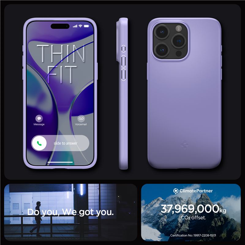 Spigen Thin Fit, iris purple - iPhone 15 Pro