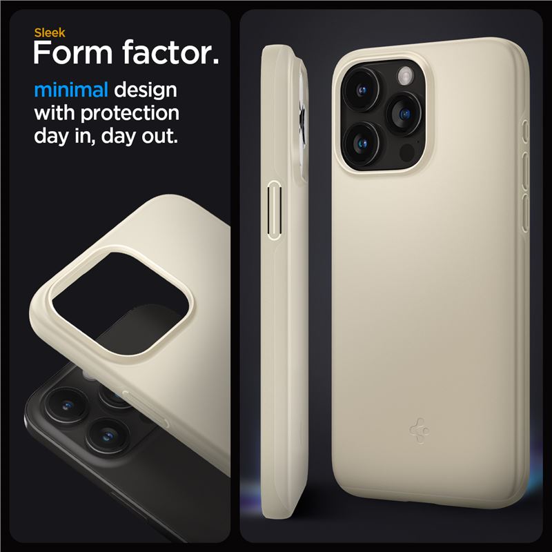 Spigen Thin Fit, mute beige - iPhone 15 Pro