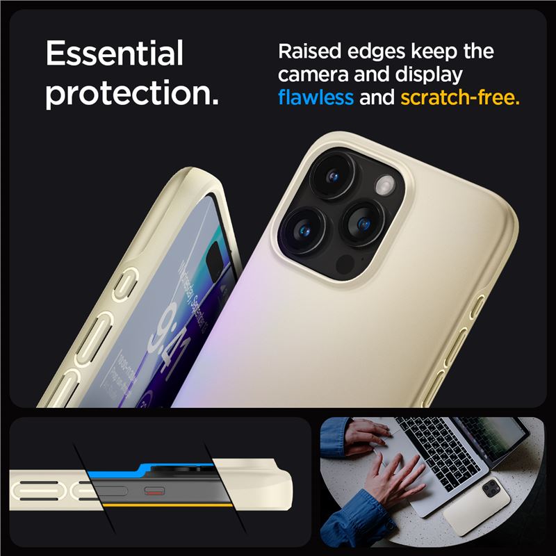 Spigen Thin Fit, mute beige - iPhone 15 Pro