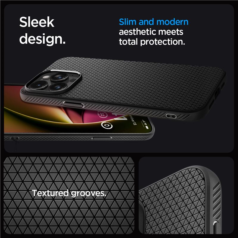 Spigen Liquid Air, matte black - iPhone 15 Pro