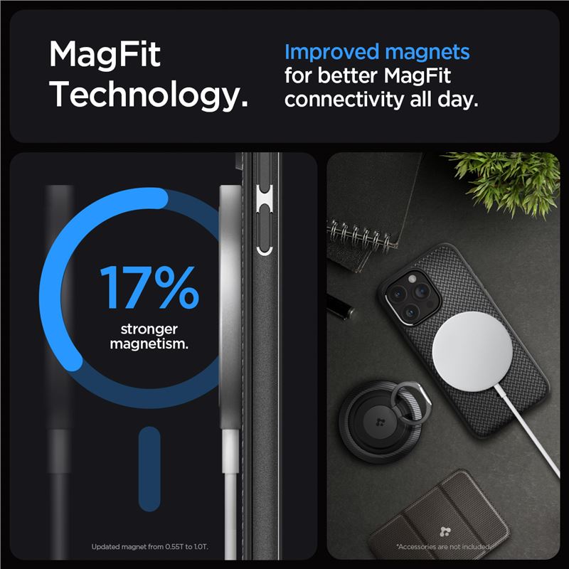 Spigen Mag Armor MagSafe, matná čierna - iPhone 15 Pro