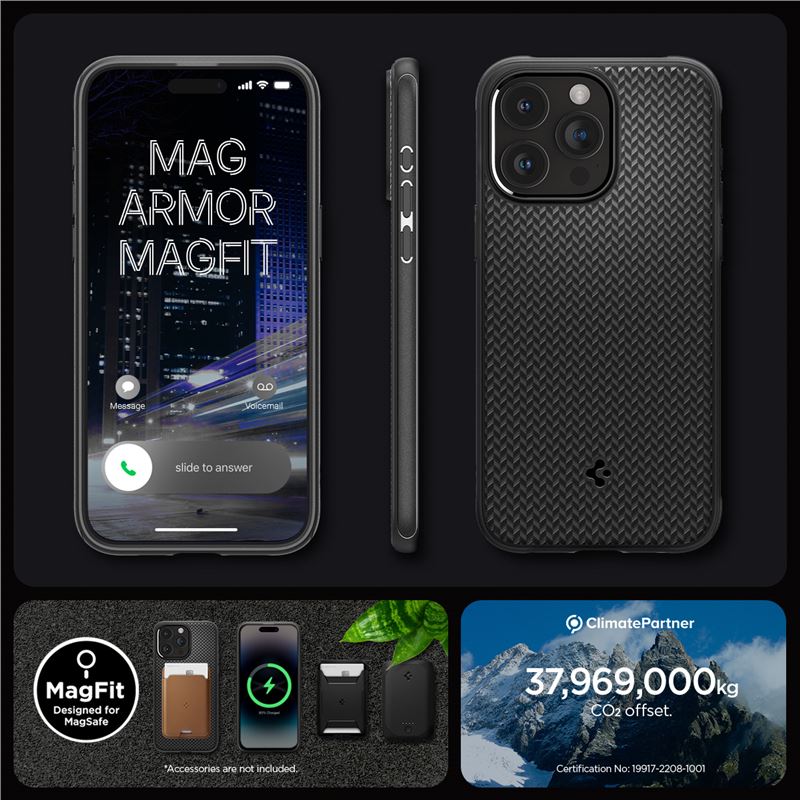 Spigen Mag Armor MagSafe, matná čierna - iPhone 15 Pro