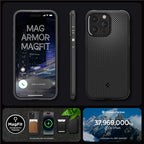 Spigen Mag Armor MagSafe, matná čierna - iPhone 15 Pro