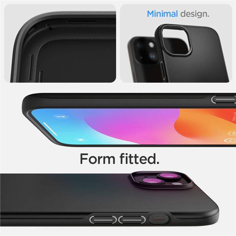 Spigen Thin Fit, black - iPhone 15