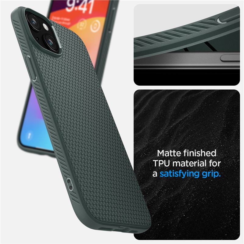Spigen Liquid Air, abyss green - iPhone 15