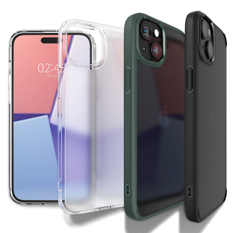 Spigen Ultra Hybrid, matte black - iPhone 15